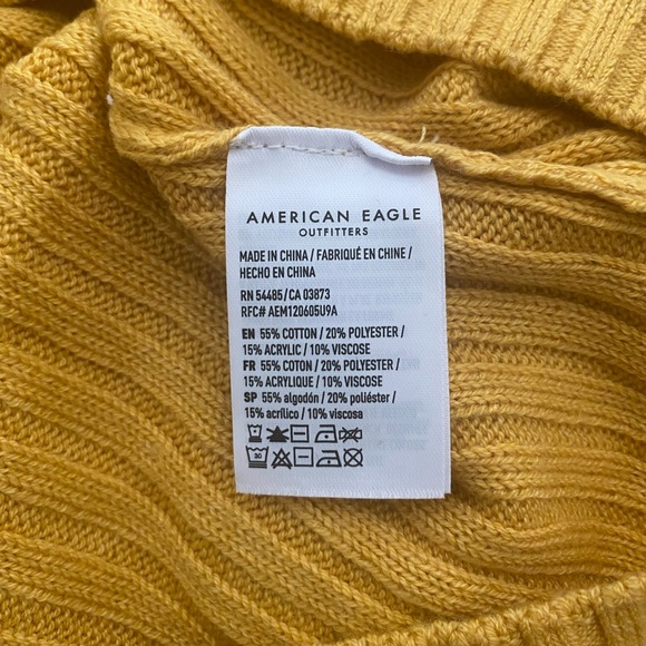American Eagle Ribbed Button Sweater Tank in Mustard - Size : M - Picture 9 of 10